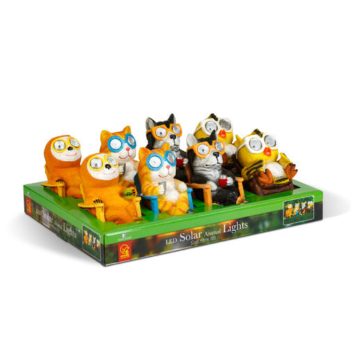 11425 • LED-es szolár állatfigurák - 4 féle - 2 x melegfehér LED - 15 cm