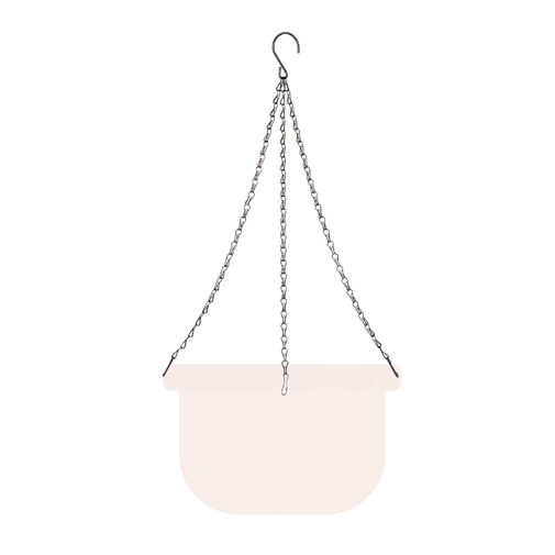 11561 • Virágcserép függesztőlánc - fém - fekete - 50 cm