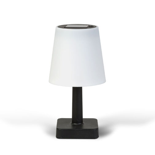 13006 • Szolár asztali lámpa - fehér - melegfehér LED - műanyag - 23 x 12 cm