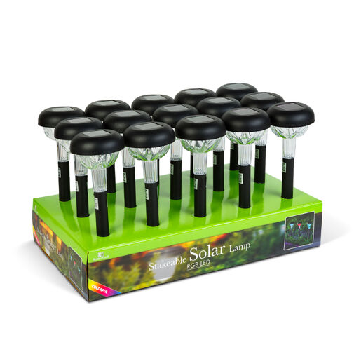 13016 • Leszúrható szolár lámpa - RGB LED - 7 x 30 cm - színváltós