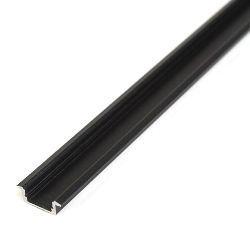 41011A2-BK • LED aluminium profil sín - 2000 x 23(17) x 8 mm - süllyeszthető U profil - fekete