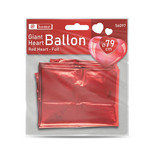 56097 • Óriás lufi - piros szív - fólia - 79 cm