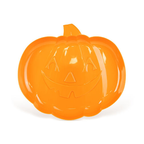 56634 • Halloween-i kínálótál - tök - narancssárga - műanyag - 30 x 27 cm
