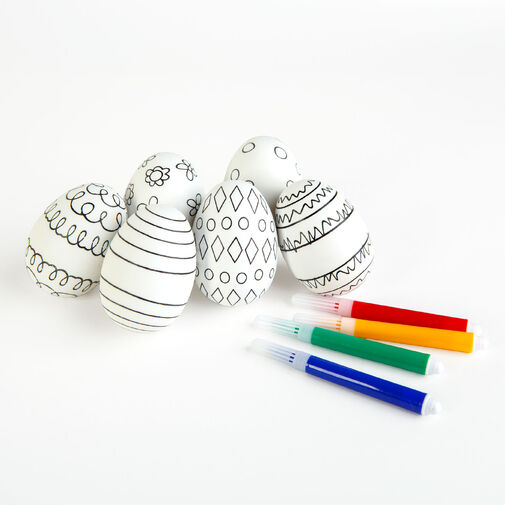 57946 • Húsvéti tojásfestő készlet filctollal - 6 db / csomag