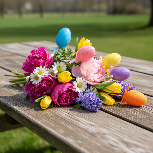 57949 • Húsvéti dekoráció - pálcikás tojás - 23 cm - 5 db