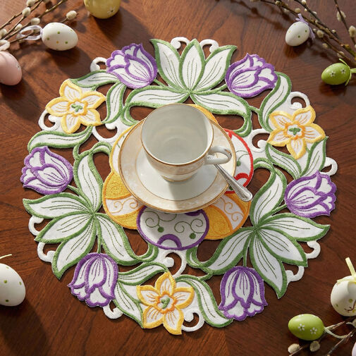 57976 • Húsvéti hímzett alátét -  Ø35 cm