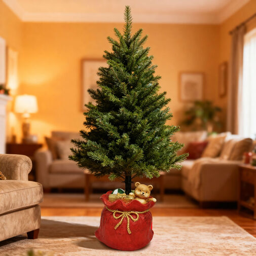 58592 • Karácsonyfatalp - mikulászsák - műkő - 41,5 x 31 x 42,5 cm