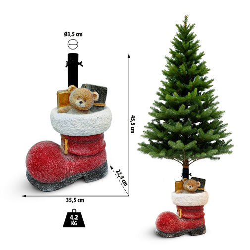 58594 • Karácsonyfatalp - csizma - műkő - 35,5 x 22,4 x 45,5 cm