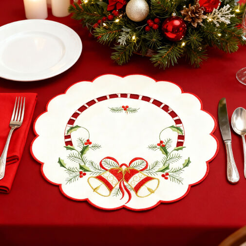 59723 • Karácsonyi asztalterítő - hímzett - 29 cm - 3 féle