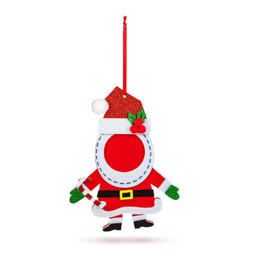 59730 • Karácsonyi fénykép dekoráció - filc - csengettyűvel - akasztható - 13 x 17 cm - 3 féle