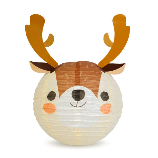 59739C • Karácsonyi lampion - rénszarvas - papír - 30 cm