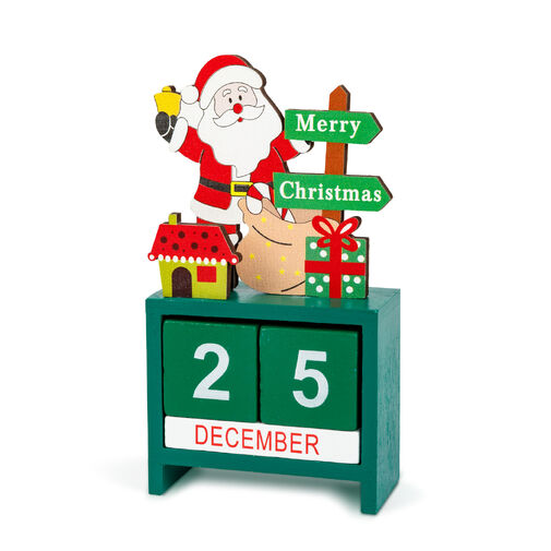 59740 • Karácsonyi naptár - MDF - 13,5 x 7 x 3,5 cm - 3 féle