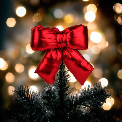 59745C • Masni dekoráció - csillogó piros - 21 x 19 cm