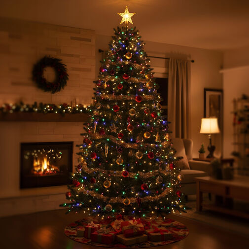 59768 • Fényfüzér - 20 m - színes - 400 LED - 220-240V - 6W - zöld kábel