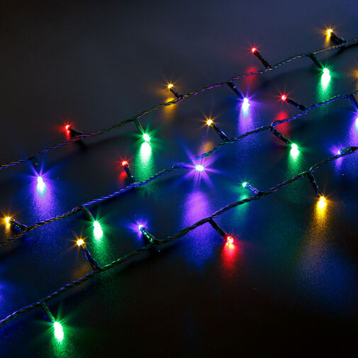 59768 • Fényfüzér - 20 m - színes - 400 LED - 220-240V - 6W - zöld kábel